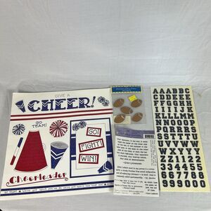 Lot Scrapbooking Journaling Supplies Stickers Die Cuts Cutouts Sports Cheer